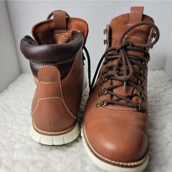 Cole Haan ZeroGrand Hiker Water-Resist Boot Size 11.5 Brown Ankle Shoes C25555 - Picture 6 of 11